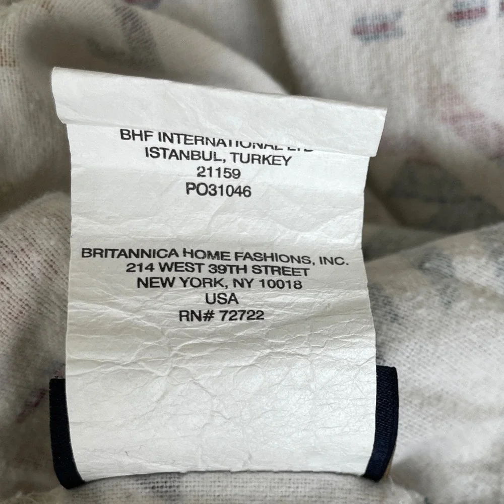 Pendleton Southwestern Geometric Cotton Fitted Sheet White Blue Red Twin